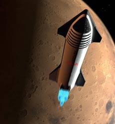 Starship Above Mars - V1